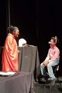 scene from the Big Bad Musical with Little Red Riding Hood and a Little Piggie